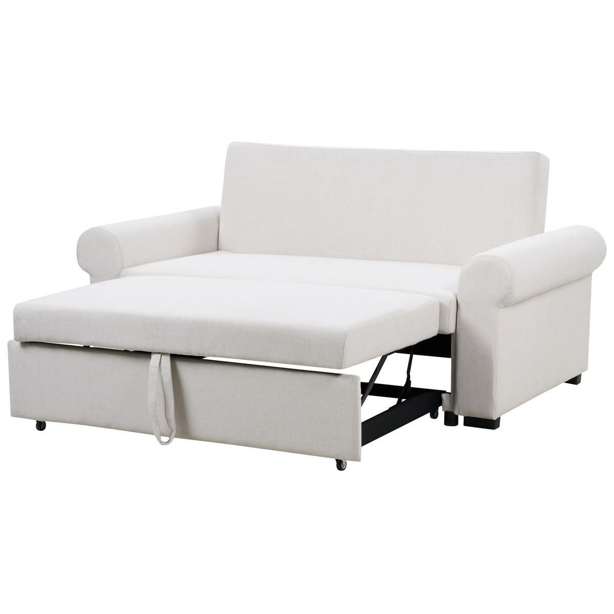 2-SITZER-SCHLAFSOFA Leinenoptikhellbeige Silda - Beige, Textil (173/92/93cm) - Beliani