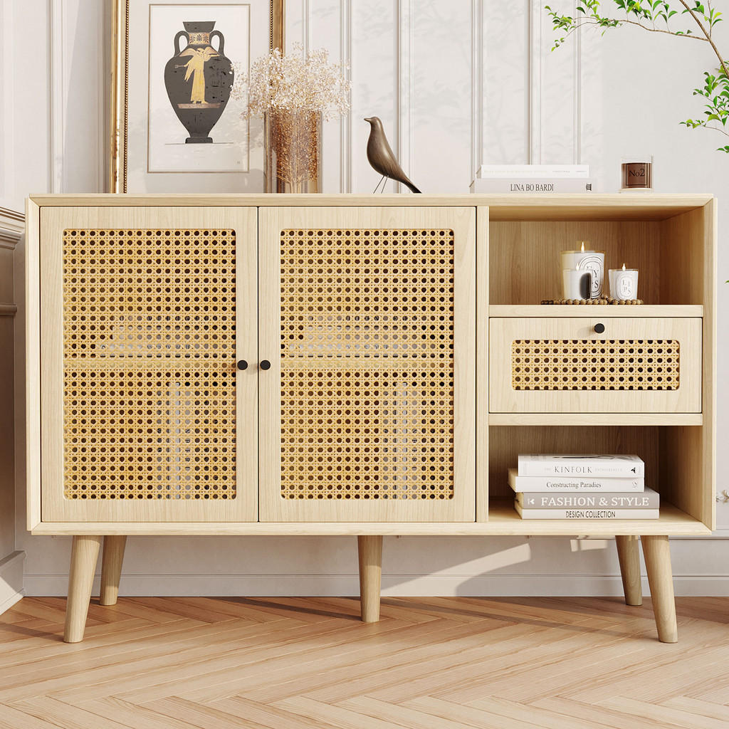 Thumbnail - Urban Meuble Sideboard, Hellbraun, Holzwerkstoff, Rechteckig, 40x80x120 cm, Wohnzimmer, Kommoden & Sideboards, Sideboard...