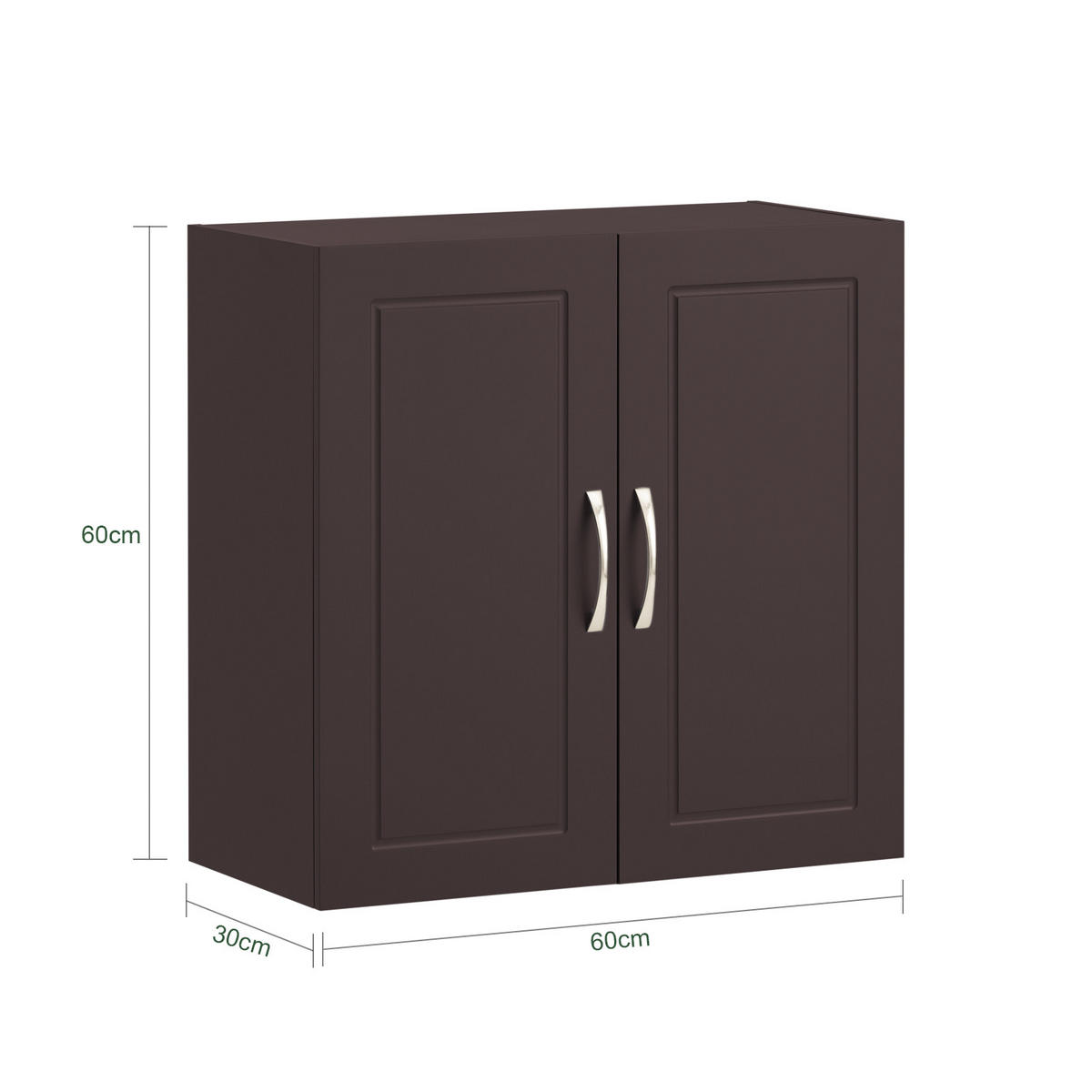 HÄNGESCHRANK Braun - Braun, Holzwerkstoff (60/60/30cm) - SoBuy