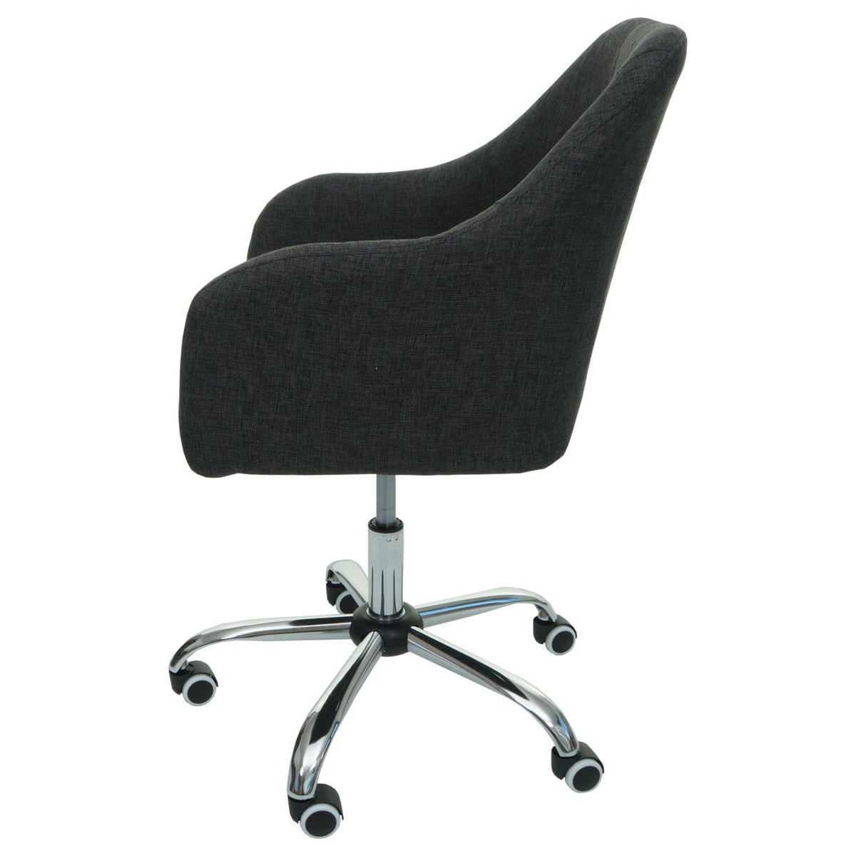 DREHSTUHL HxBxT 95x57x62cm Sitzhöhe 43cm mit Armlehne Stoff/Textil Dunkelgrau - Dunkelgrau, Textil (57/95/62cm) - PROREGAL