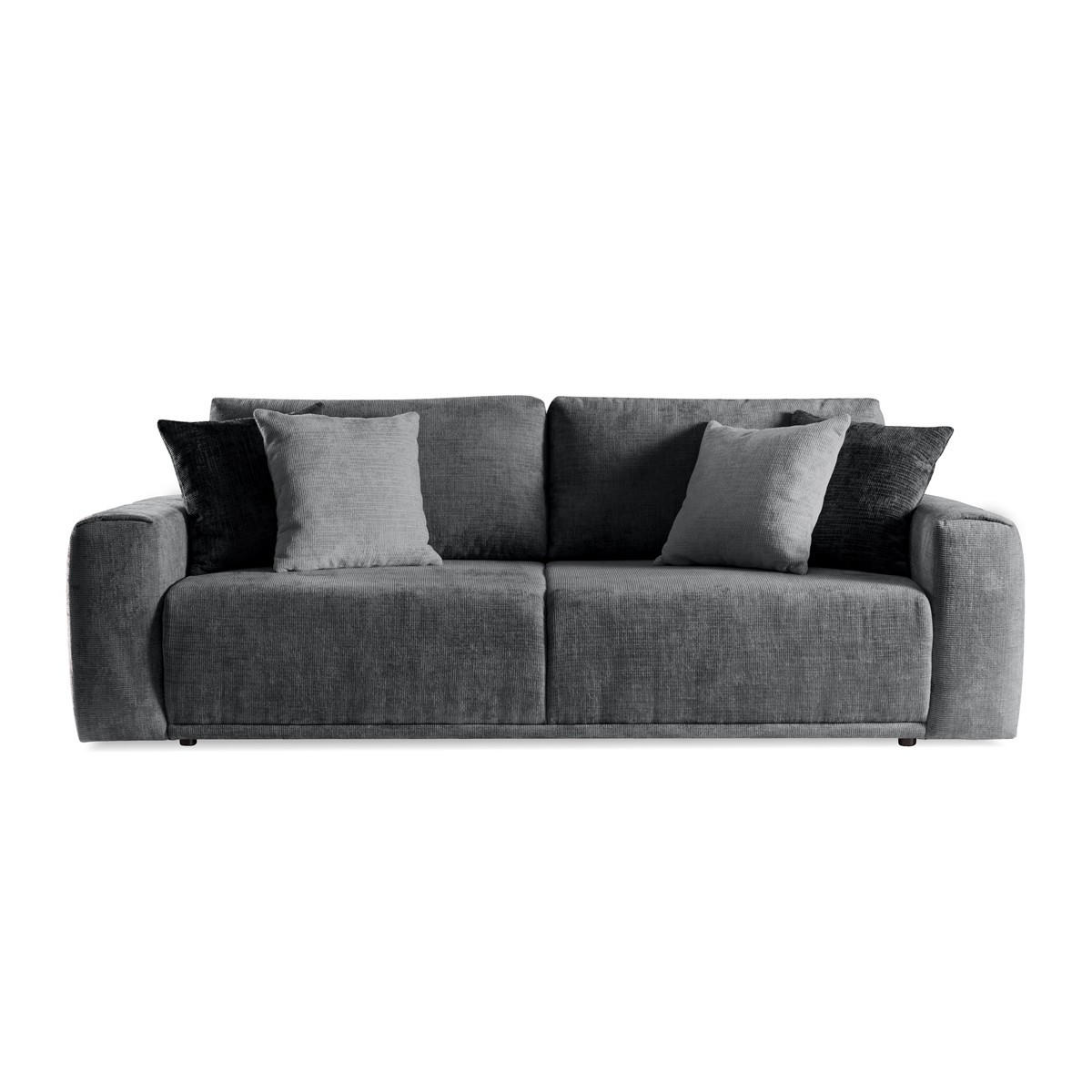 SOFA Alcamo Graphit, Schlafsofa - Graphitfarben, Holzwerkstoff/Textil (250/93/118cm) - Bettso