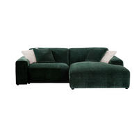 SOFA - 4 Personen - samt - tannengrün Tirono - Waldgrün, Kunststoff/Textil (254/80/161cm) - Vente-Unique