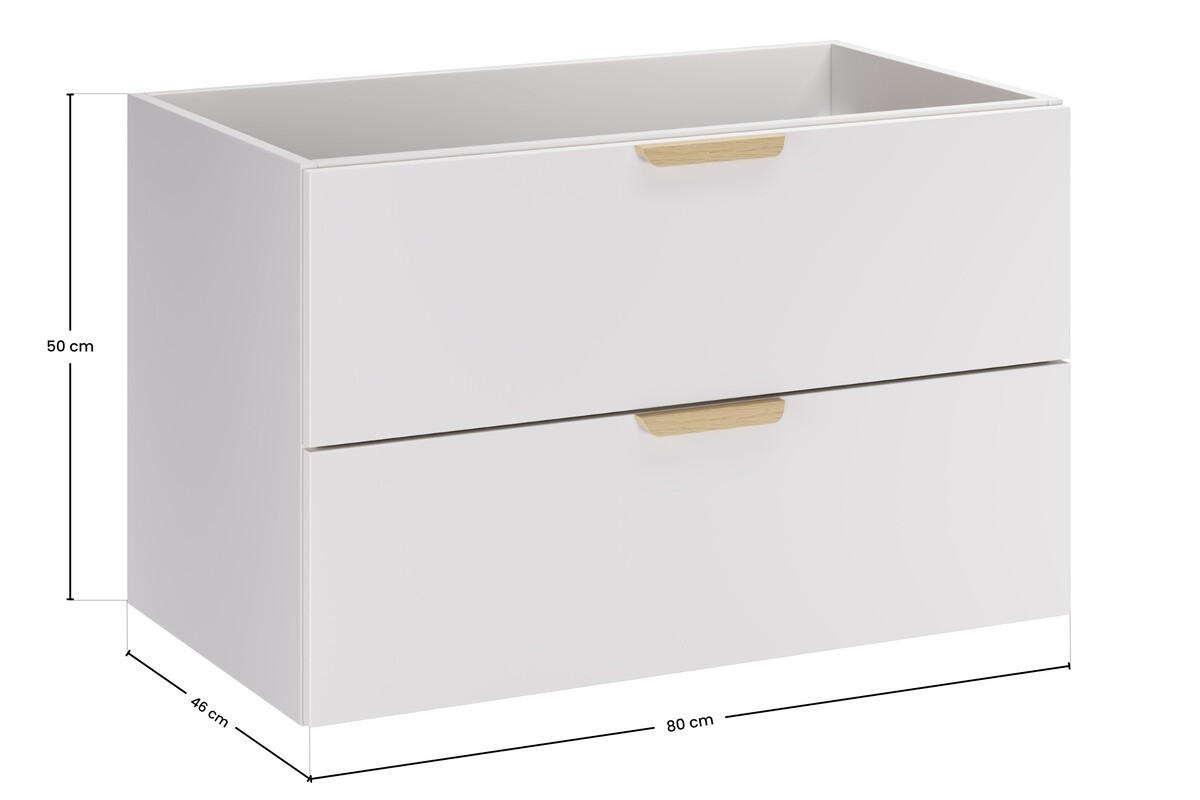 WASCHBECKENUNTERSCHRANK 120 cm 3 Teile - Aster White A BM426 in Weiß/Matt - Weiß, Holz (120/50/46cm)