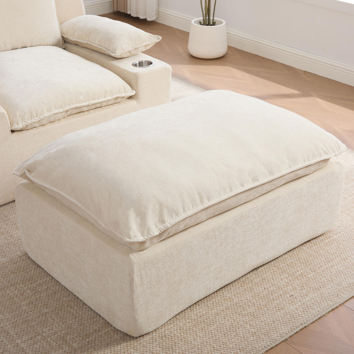 SESSEL DE-35157 mit 4 Kissen Beige - Beige, Textil (93/81/113cm) - ComfortXL