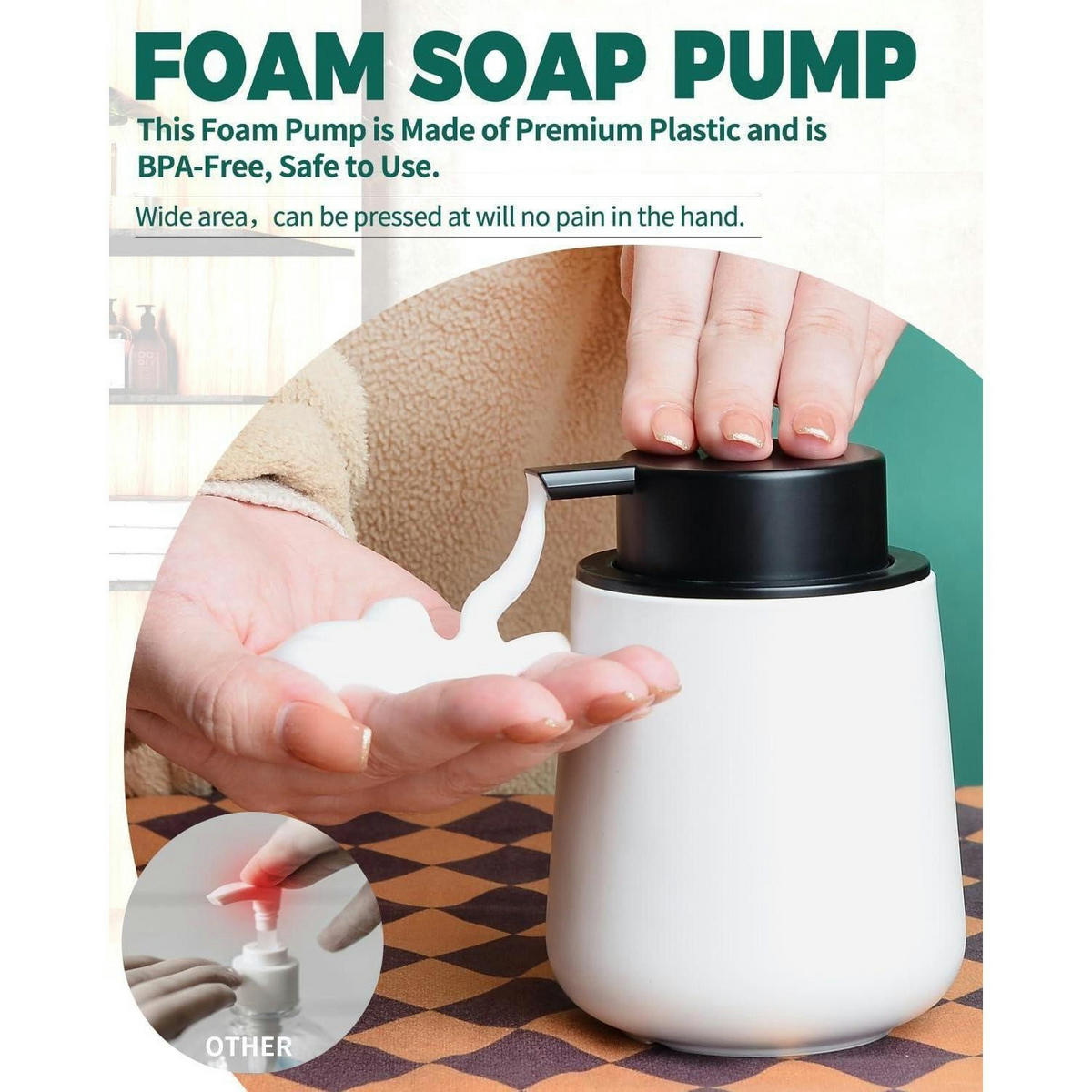 SEIFENSPENDER Keramik Weiß 350 ml - Weiß, Keramik (5.8/12.5/9.2cm)