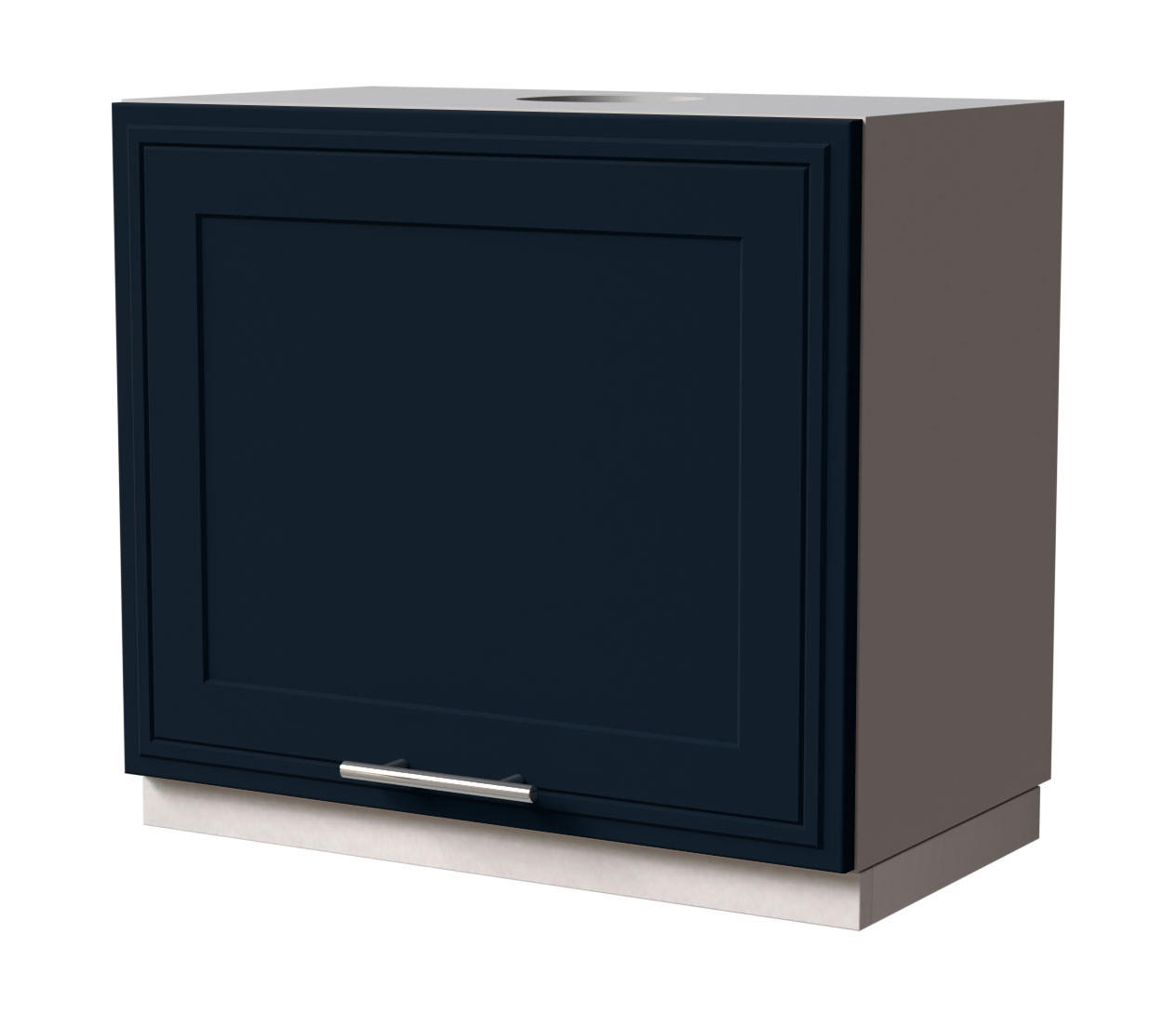 WRASENSCHRANK Salo W8/60 Grau / Indigo Matt 60 / 32,5 / 50cm - Dunkelblau/Grau, Holz/Holzwerkstoff (60/50/32.5cm) - Feldmann-Wohnen