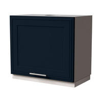 WRASENSCHRANK Salo W8/60 Grau / Indigo Matt 60 / 32,5 / 50cm - Dunkelblau/Grau, Holz/Holzwerkstoff (60/50/32.5cm) - Feldmann-Wohnen