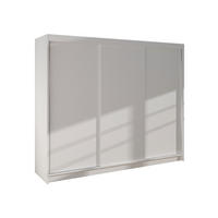SCHWEBETÜRENSCHRANK Derby II - Weiß, Holzwerkstoff/Metall (200/215/58cm) - MIRJAN24