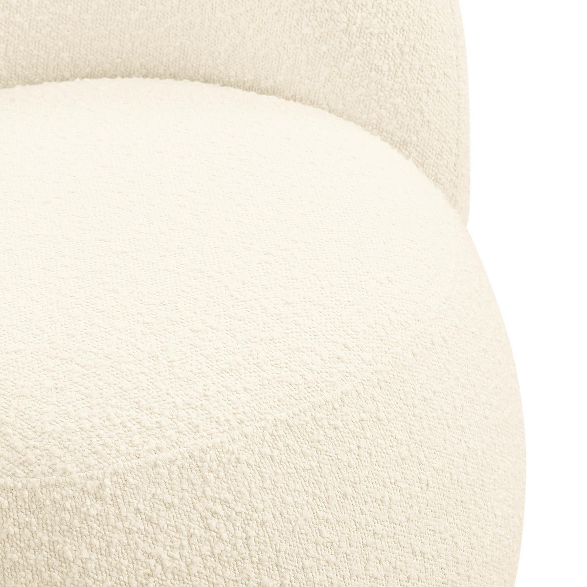 SESSEL - Bouclé - Creme/Schwarz, Kunststoff/Textil (89/76/83cm) - home24