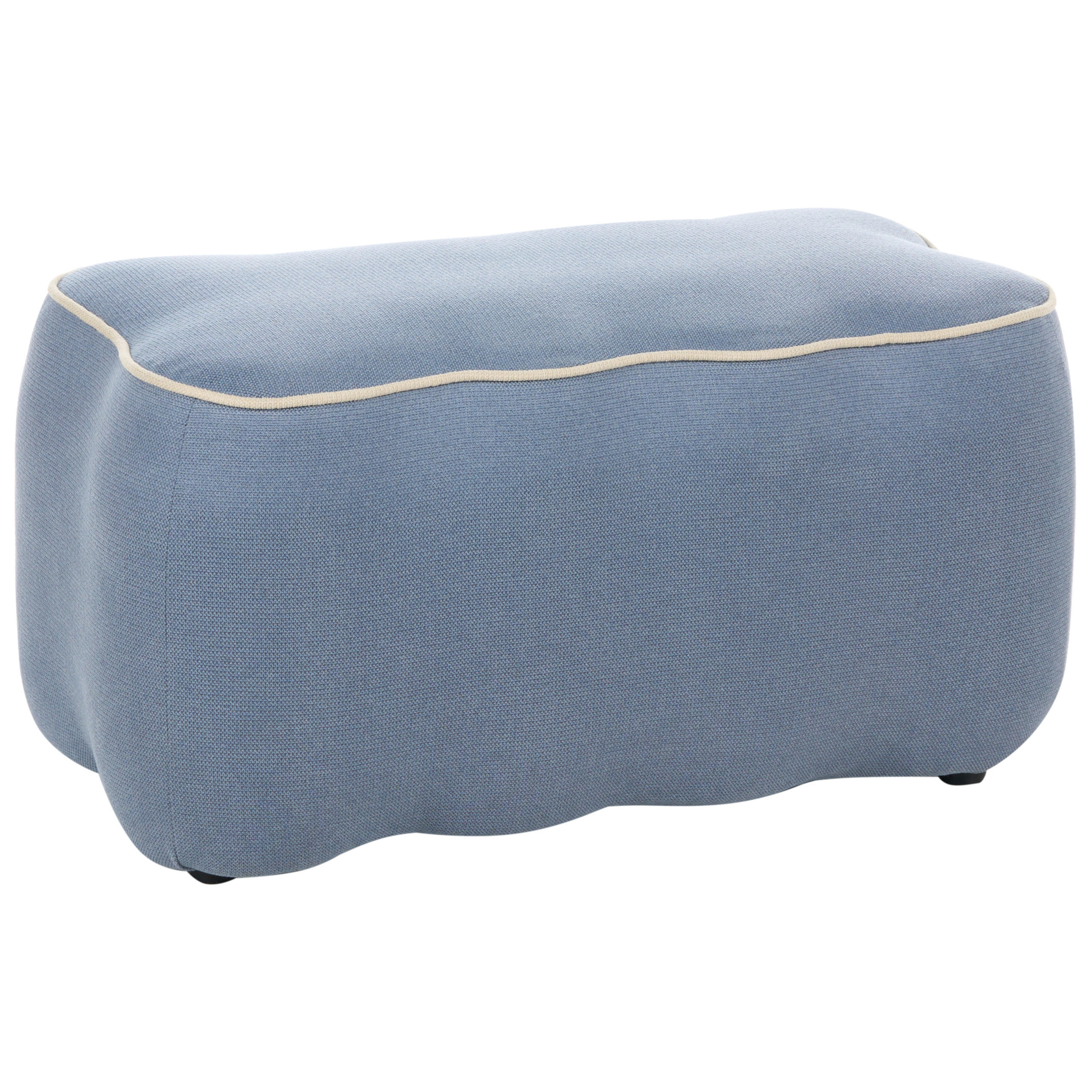POLSTERBANK Stoff Hellblau Juno - Beige, Textil (69/38/38cm) - Beliani