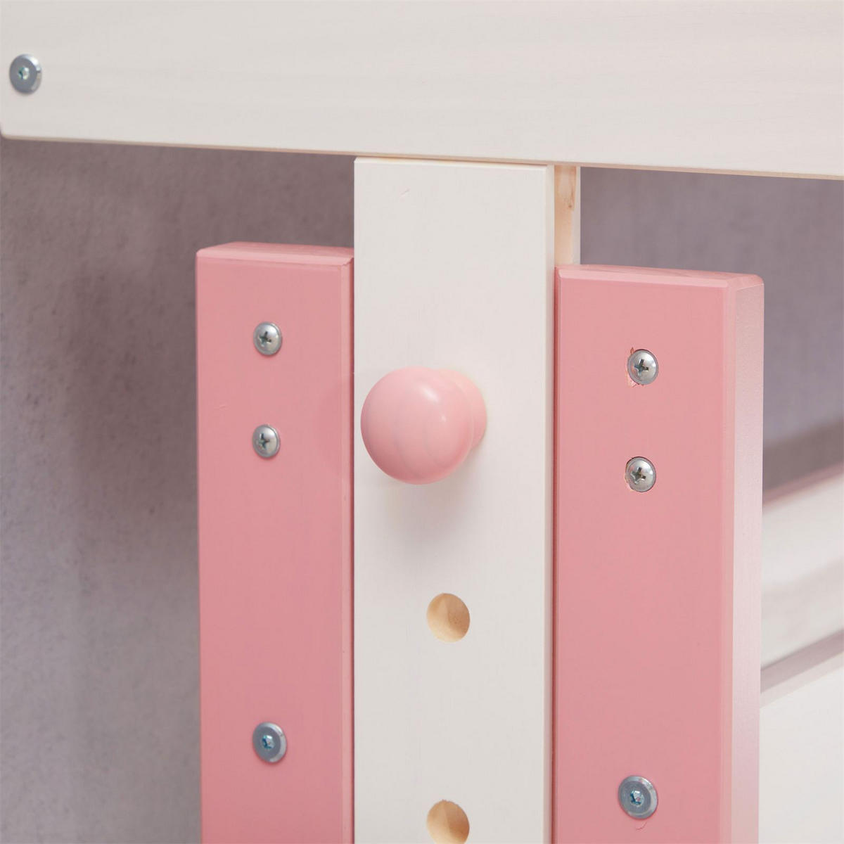 KINDERSCHREIBTISCH FLEXI - Weiß/Rosa, Holz (109/75/55cm) - IDIMEX