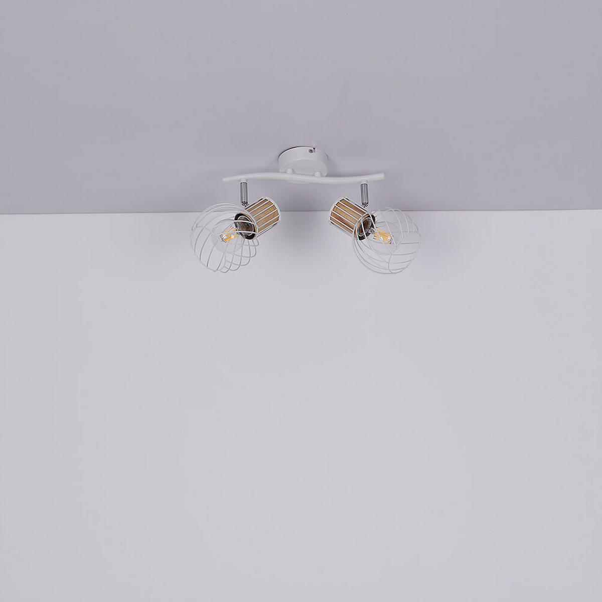 LED DECKENLEUCHTE LUISE Metall Weiß - Weiß, Metall (29.6/23/18.5cm) - Globo Lighting