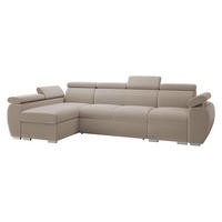ECKSOFA Boston LCP, Seite: Links LCP+2R+1P(65) - Silberfarben/Naturfarben, Holz/Textil (320/170cm) - MIRJAN24