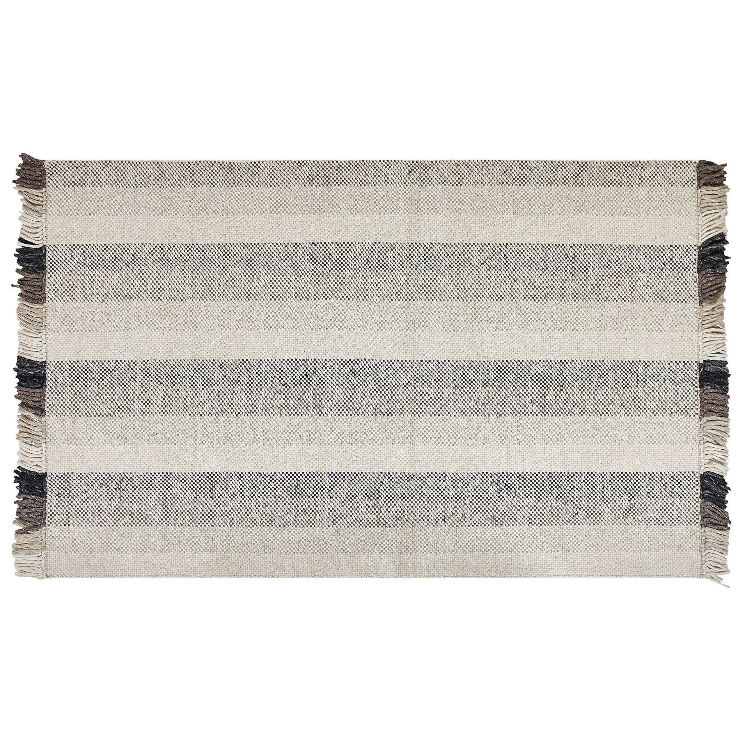 KURZFLOR-TEPPICH Emirler 200/140 cm - Weiß, Textil (140/200cm) - Beliani