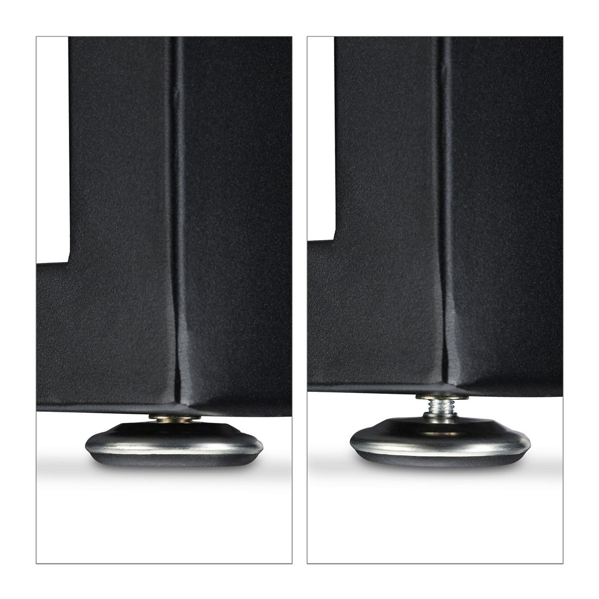 2XTISCHKUFEN - Schwarz, Metall (40/43/8cm) - Relaxdays