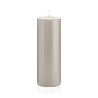 STUMPENKERZEN Zinn Grau Ø 68 x 200 mm, 12 Stück - Hellgrau, Paraffin (7/20cm) - Wiedemann Kerzen