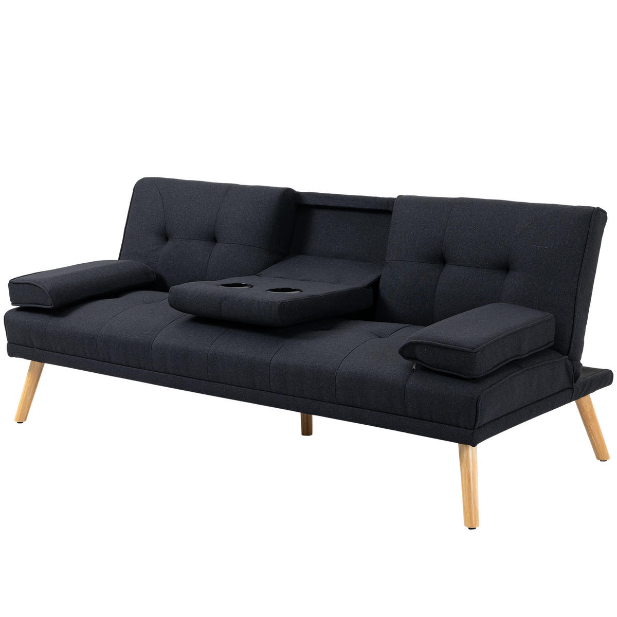SCHLAFSOFA 3-Sitzer DE-13380 Grau - Grau, Textil (181/78/77cm) - ComfortXL