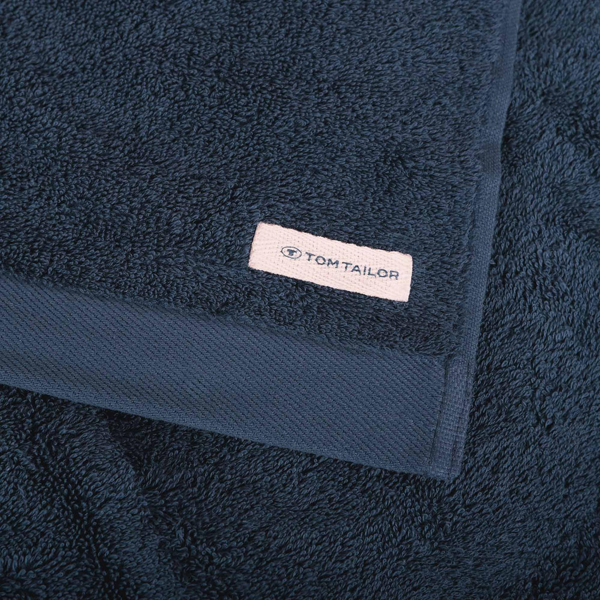 HANDTUCH-SET Color Bath, 12-tlg. Dunkelblau 100% Baumwolle - Dunkelblau, Naturmaterialien (60/120cm) - Tom Tailor