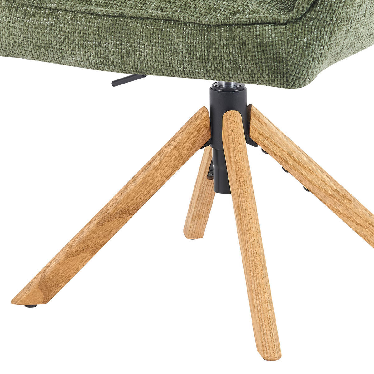 BÜROSTUHL Mika-Keno - Honigeiche/Grün, Eichenholz/Holz (59/85/66cm) - DUBI Möbel