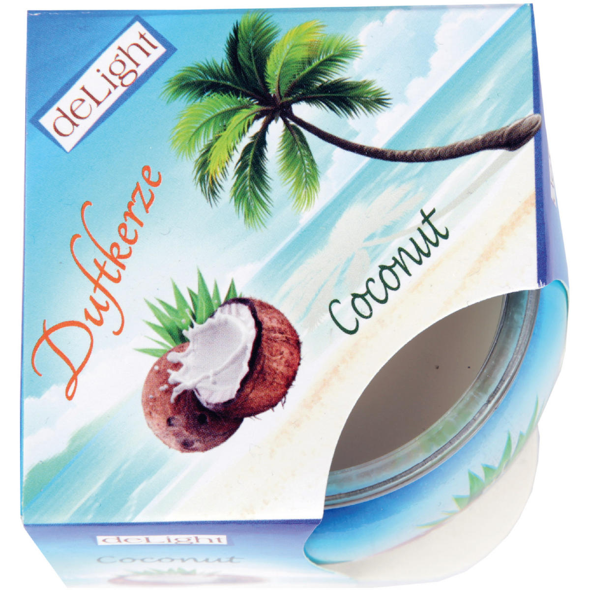 DUFTKERZE "Motiv" Kerze Raumduft Coconut - Creme, Naturmaterialien (7/6cm)