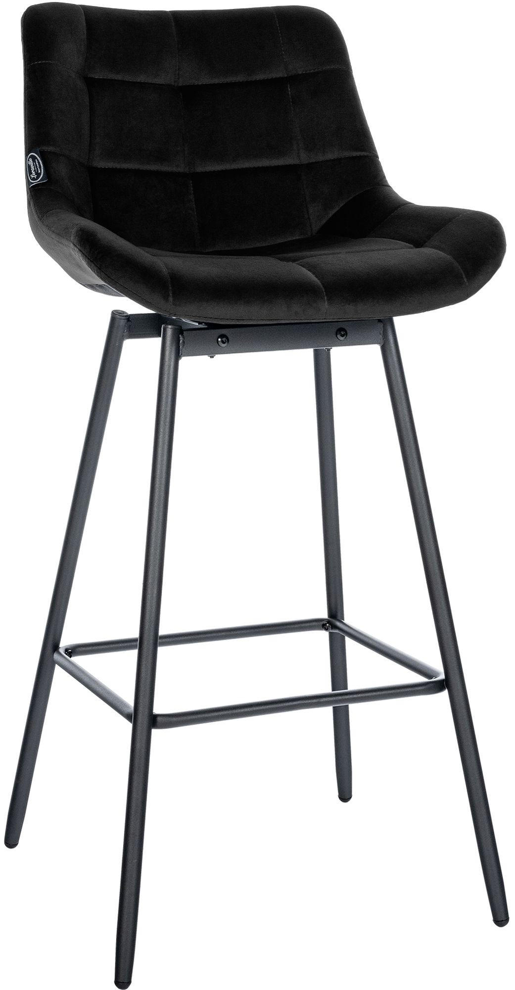 BARHOCKER Weston schwenkbar 105x49x56 cm schwarz - Schwarz, Metall (49/105/56cm) - furnicato