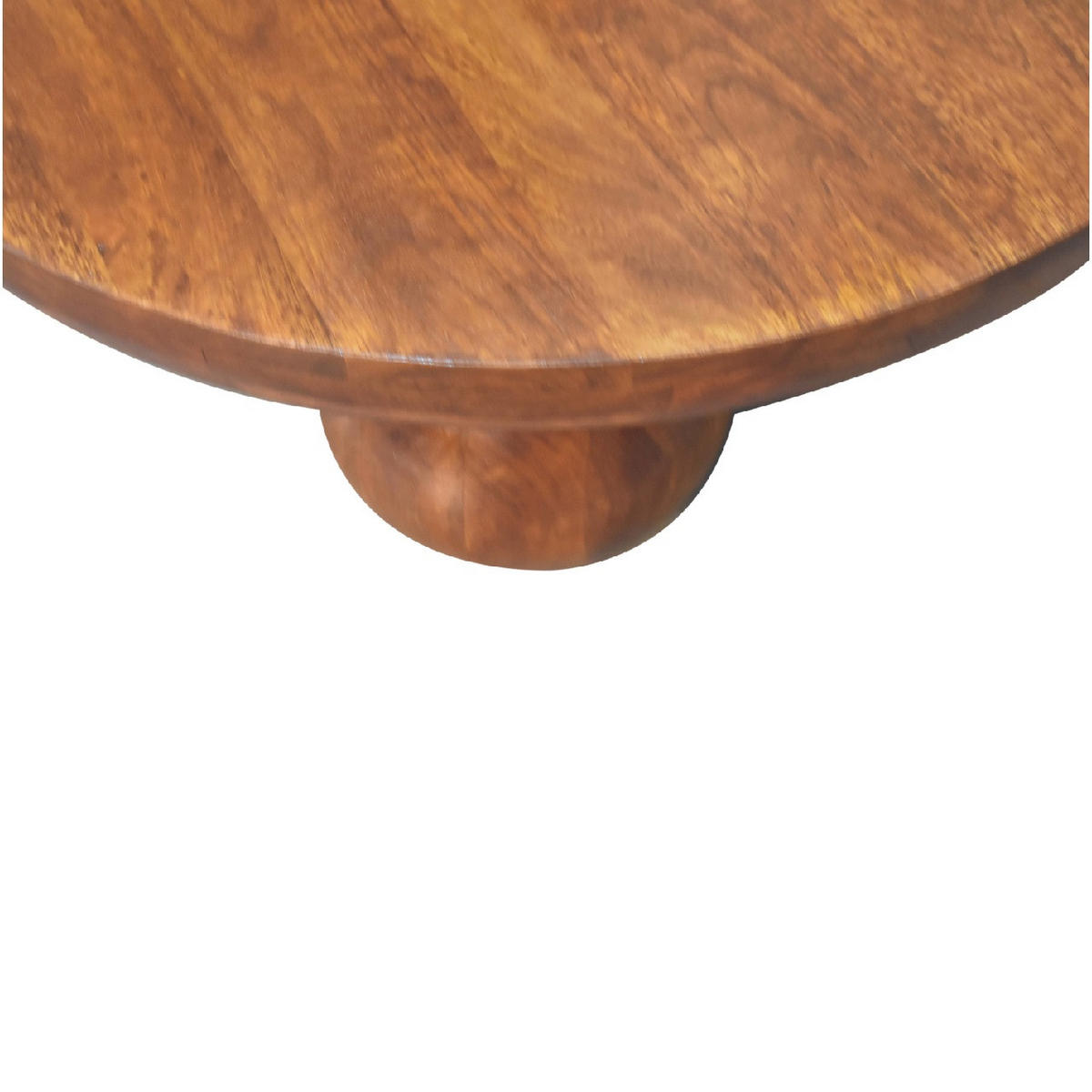 COUCHTISCH Ball Kastanienholz-Finish - Kastanienfarben/Messingfarben, Holz/Metall (80/80/23cm) - Artisan Furniture