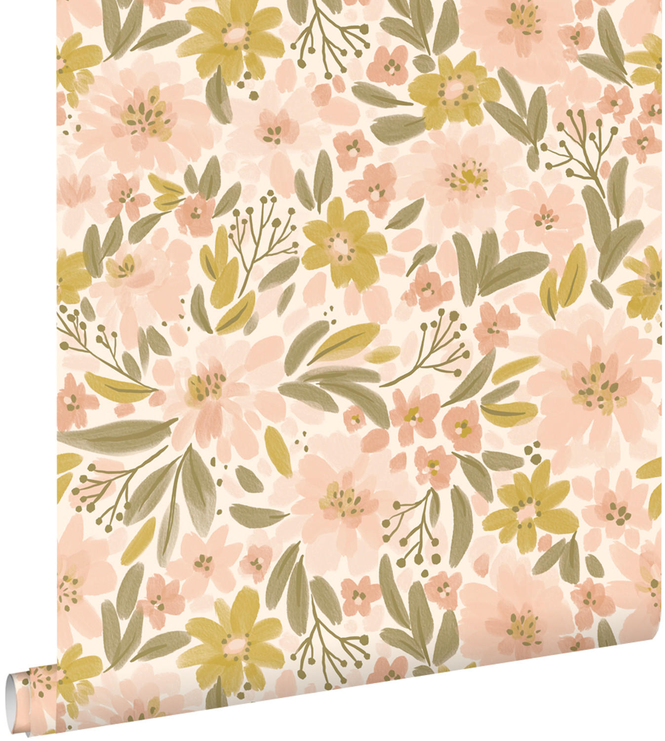 TAPETE Blumen 50 x 900 cm - Pink, Papier (50/900cm) - ESTAhome