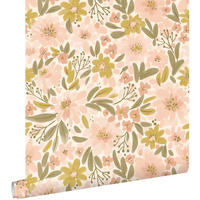 TAPETE Blumen 50 x 900 cm - Pink, Papier (50/900cm) - ESTAhome