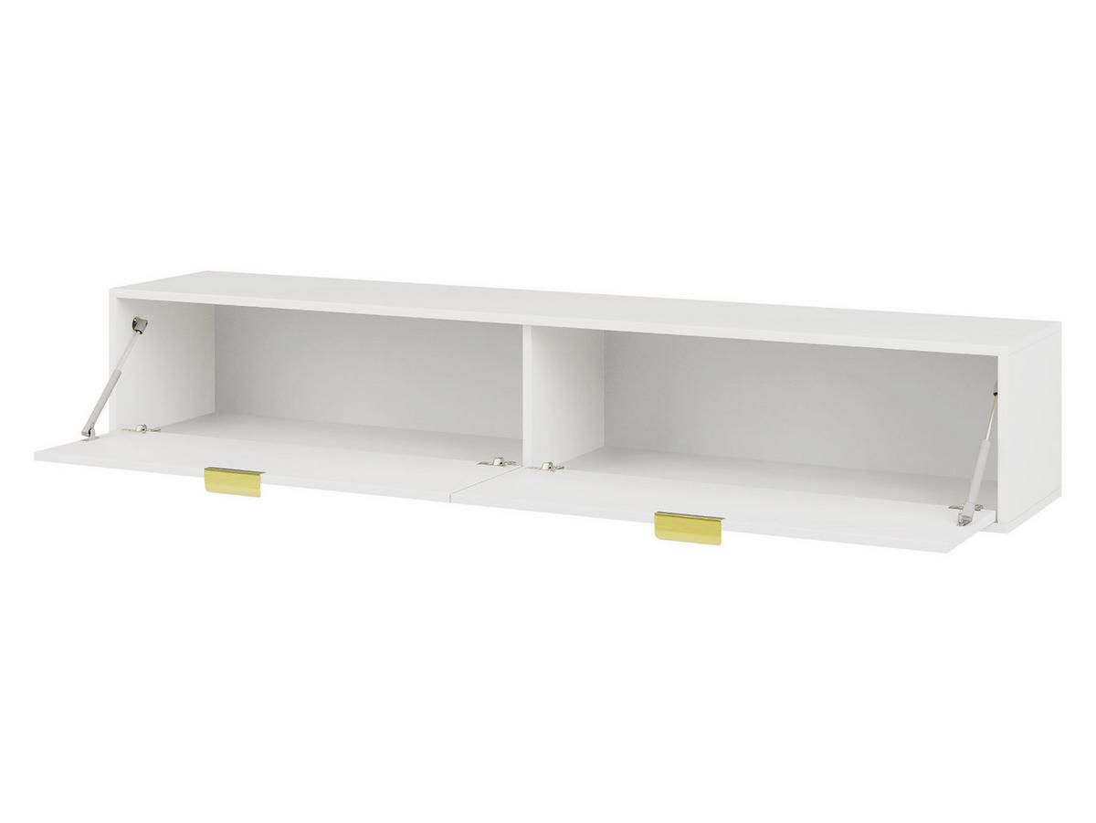TV-LOWBOARD Senna 175 - Goldfarben/Weiß, Holzwerkstoff/Metall (175/35/33cm) - MIRJAN24
