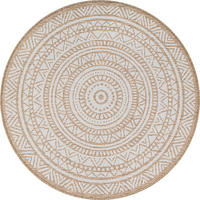 RUNDTEPPICH Orientalisch BORNO Polypropylen Natur 120 x 120 cm - Beige, Textil (120/120cm) - KADIMA DESIGN