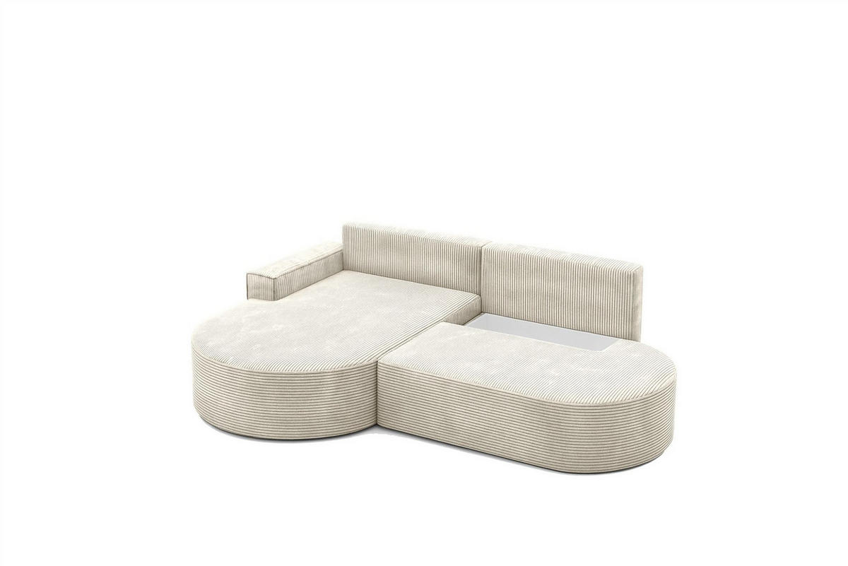 ECKSOFA Girona Mit Schlaffunktion - Weiß, Holzwerkstoff/Textil (278/179cm) - Fun Möbel