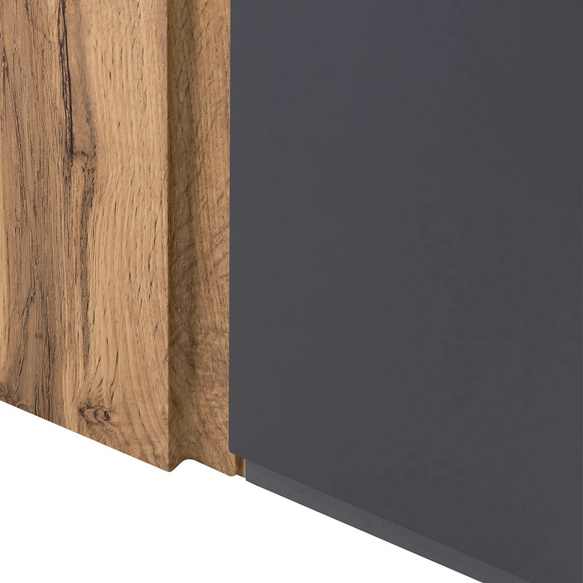 BADMÖBEL-SET 5-TLG. Vasto-03 - Grau, Holzwerkstoff (245/200/35cm) - Lomado