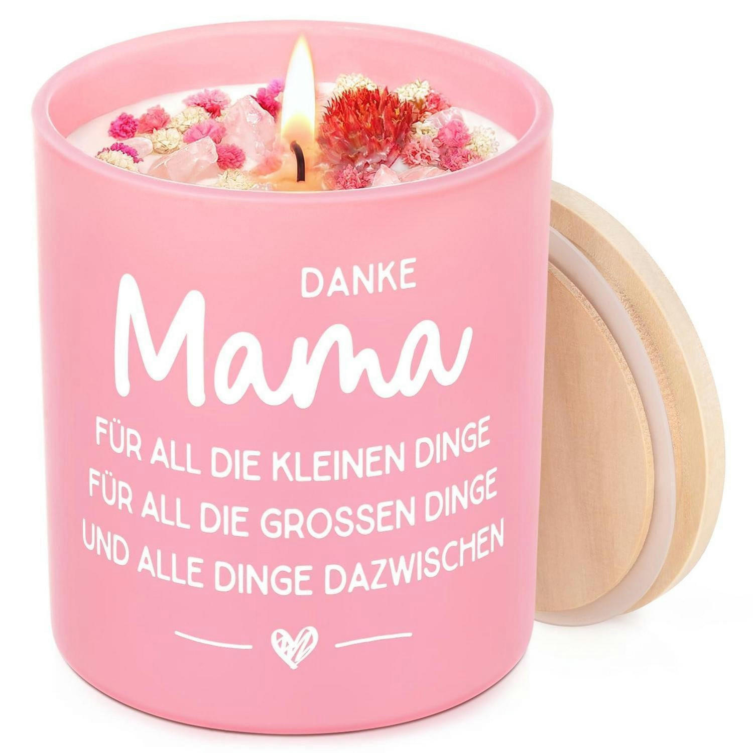 DUFTKERZE Mama 10oz Lavendel 55h Brenndauer - Rosa, Glas (9.5cm)