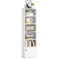 REGAL DE-15549 40/30/156 cm, 3 verstellbare Böden + Schrank Weiß - Weiß, Holzwerkstoff (40/156/30cm) - ComfortXL