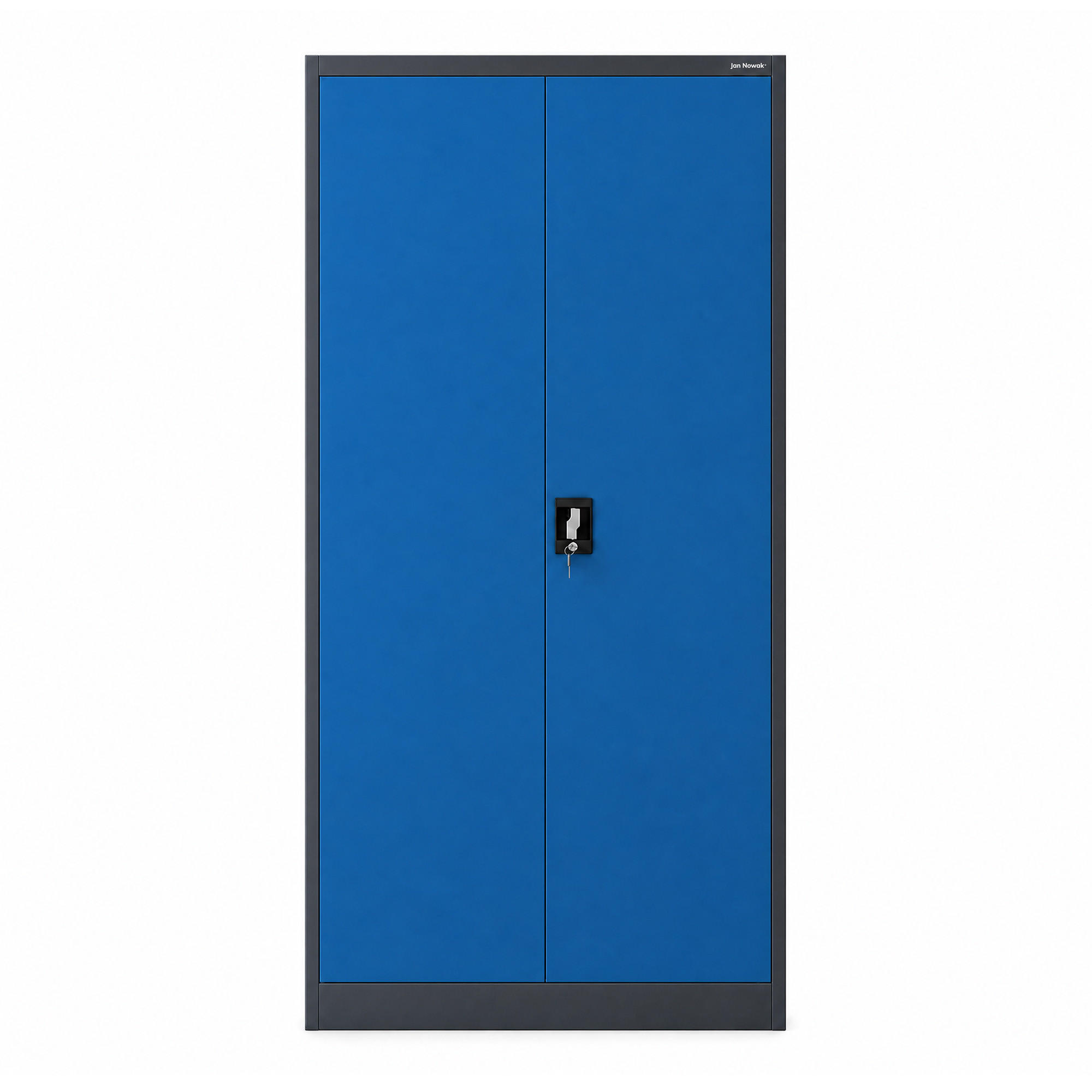 Jan Nowak Metallschrank Blau, Anthrazit 90x185x45 cm
