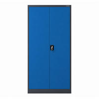 METALLSCHRANK mit Stauraum TOMASZ 185x90x45 cm - Blau/Anthrazit, Metall (90/185/45cm) - Jan Nowak