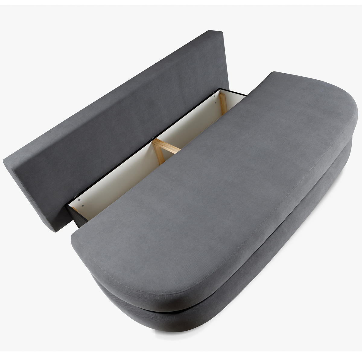 SCHLAFSOFA Valio 3-Sitzer mit Schlaffunktion, Grau - Grau, Textil (211/93/103cm) - Beautysofa