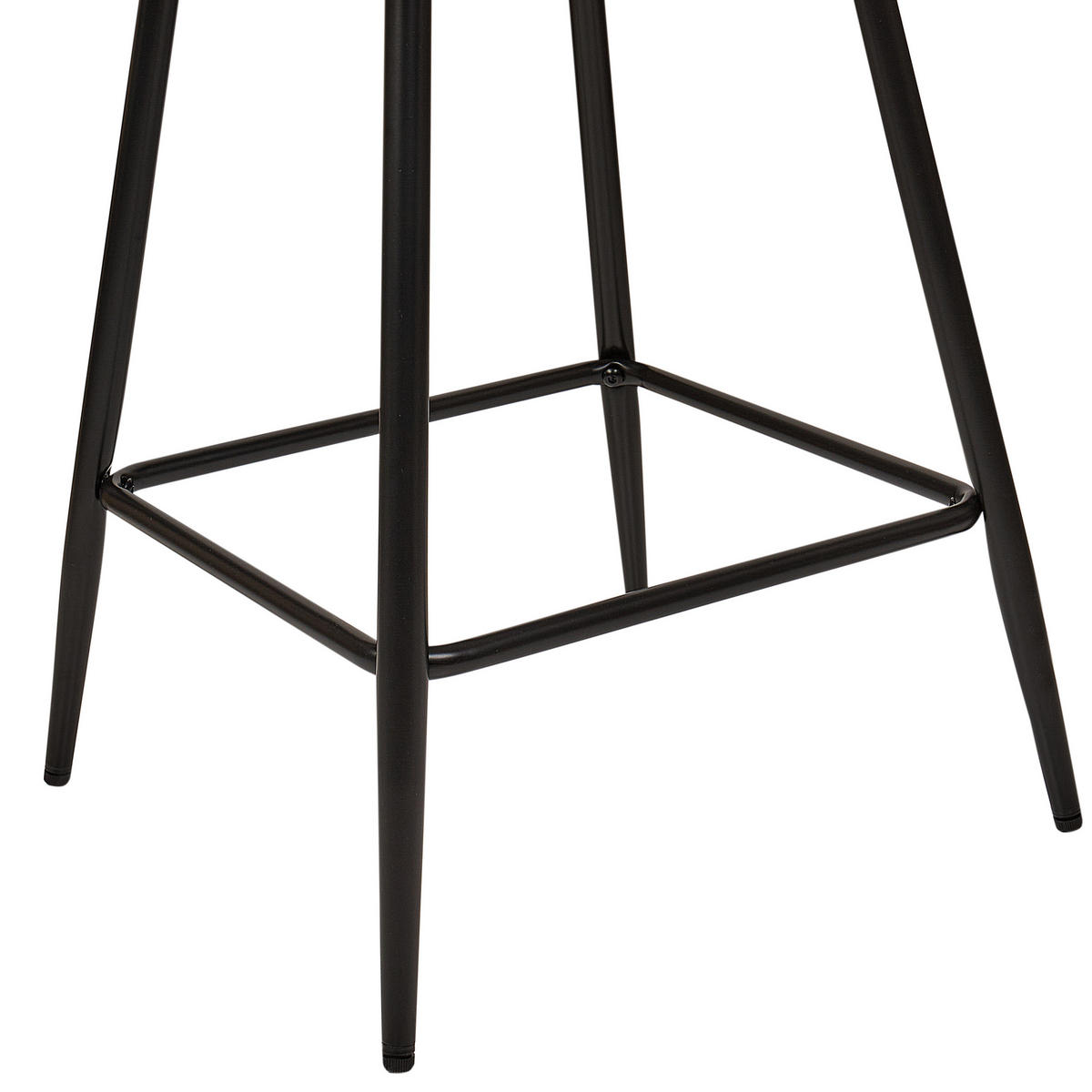 BARSTÜHLEN 2er-Set Orange Sanilac - Schwarz/Orange, Textil (51/91/44cm) - Beliani