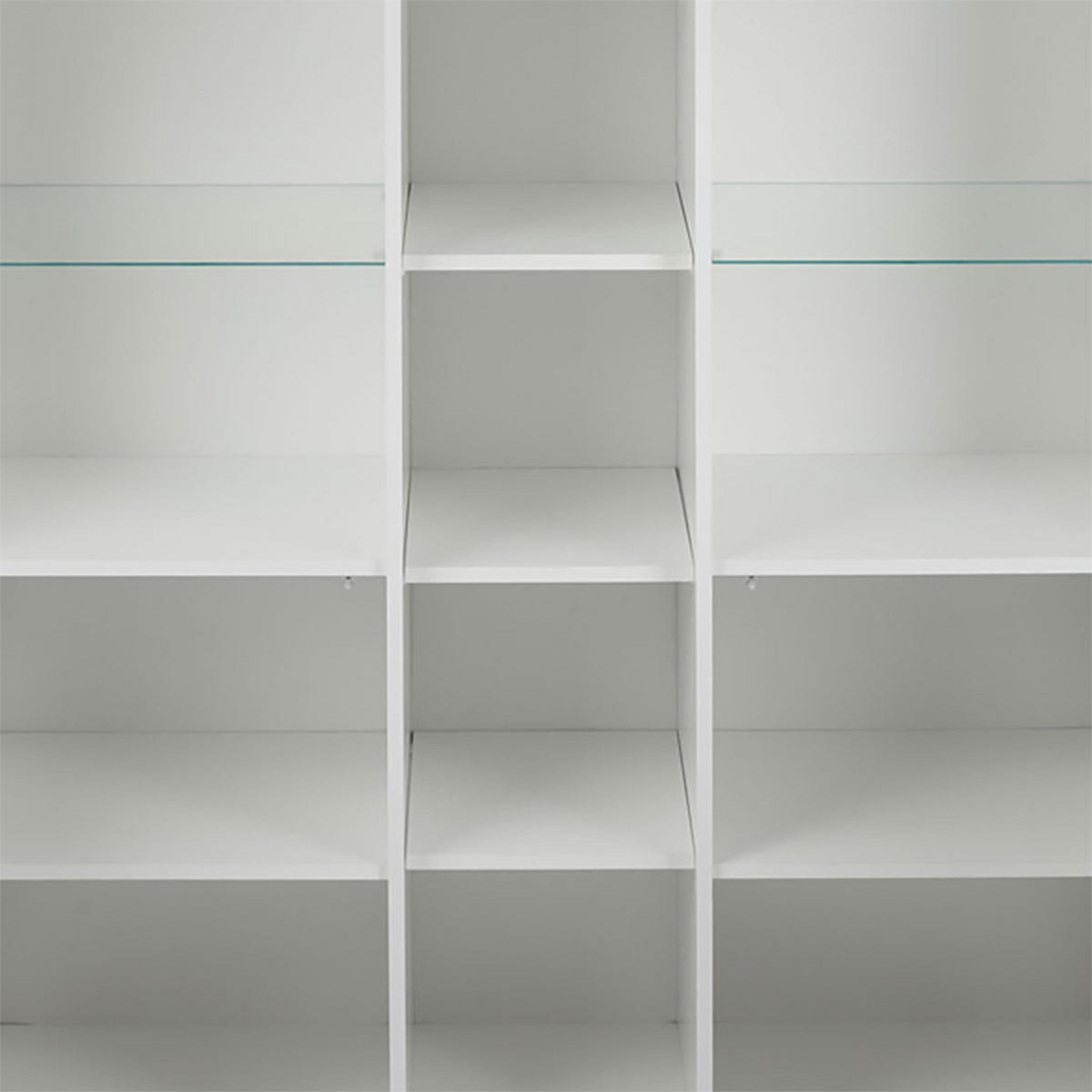 VITRINENSCHRANK weiß - Weiß, Holzwerkstoff (129/168/42cm) - ebuy24