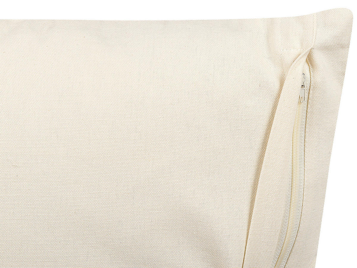 DEKOKISSEN Cremeweiß 45/45 cm Myrica - Ecru, Naturmaterialien/Textil (45/45cm) - Beliani