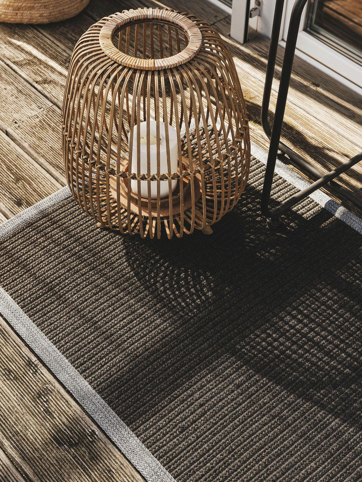 OUTDOORLÄUFER Nandi Schwarz 70x200 cm - Schwarz, Textil (70/200cm) - benuta Nest