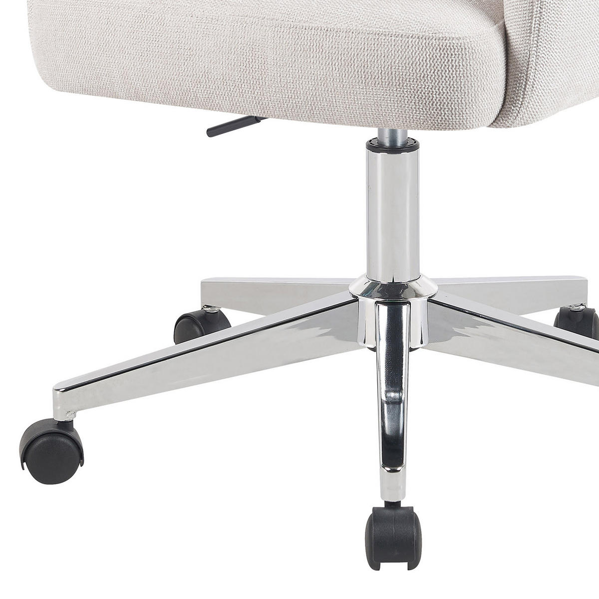 BÜROSTUHL Mika-Svenja - Chromfarben/Creme, Textil/Metall (59/91/66cm) - DUBI Möbel