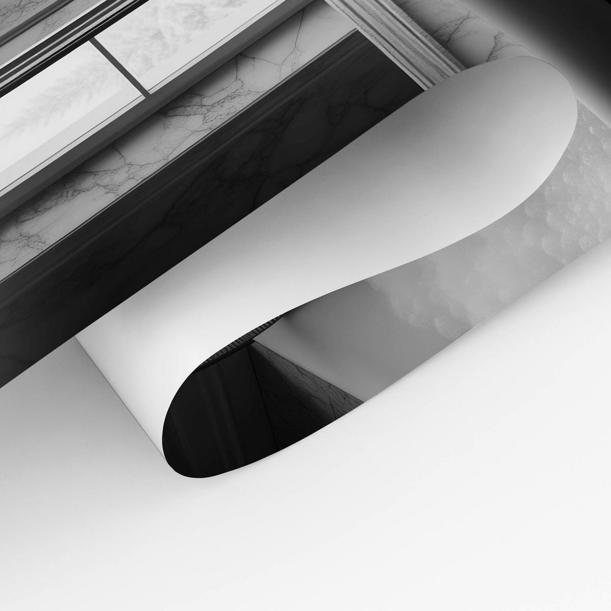 POSTER für Badezimmer WC Rehe HIRSCH in Badewanne Zeitung Abstraktion 20x30cm - Schwarz/Weiß, Papier (20/30/1cm) - Muralo