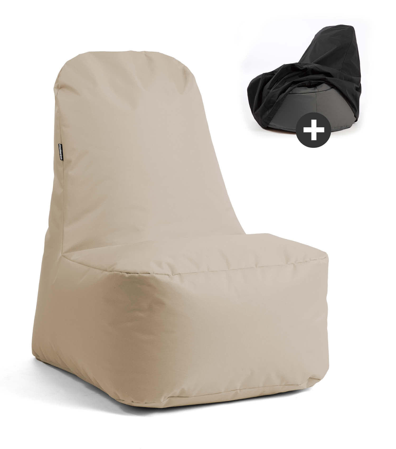 SITZSACK mit Hülle Der Däumchendreher - Beige, Textil (60/86/85cm) - Mokebo