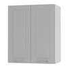 KÜCHENHÄNGESCHRANK Kvantum W3/60 Dust Grey Matt / Weiß Matt 60 / 32,5 / 72cm - Weiß/Grau, Holz/Holzwerkstoff (60/72/32.5cm) - Feldmann-Wohnen
