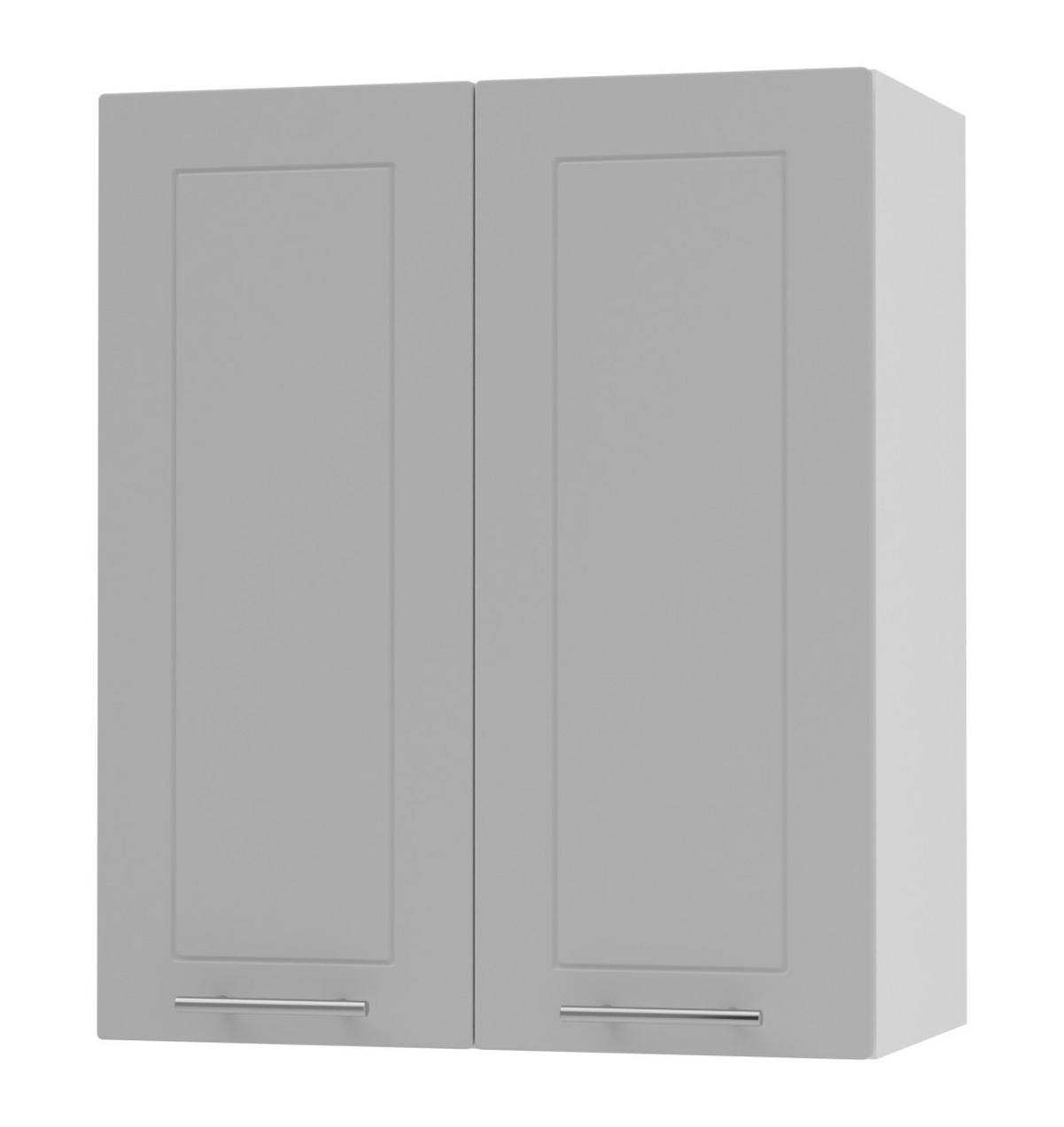 KÜCHENHÄNGESCHRANK Kvantum W3/60 Dust Grey Matt / Weiß Matt 60 / 32,5 / 72cm - Weiß/Grau, Holz/Holzwerkstoff (60/72/32.5cm) - Feldmann-Wohnen