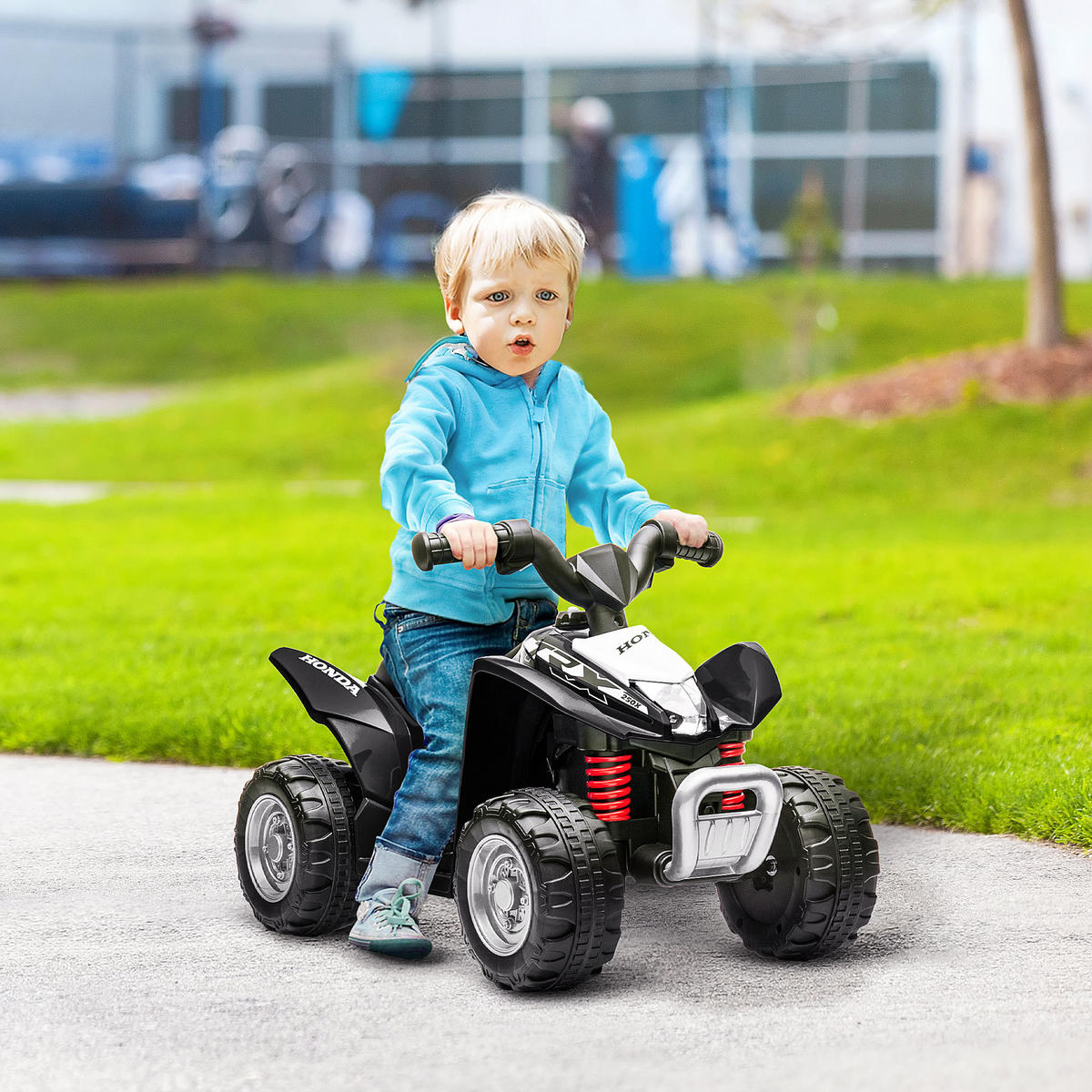MINI ELEKTRO-QUAD KINDER, Schwarz, PP+ Metall - Schwarz, Kunststoff (65.5/38.5/43.5cm) - AIYAPLAY