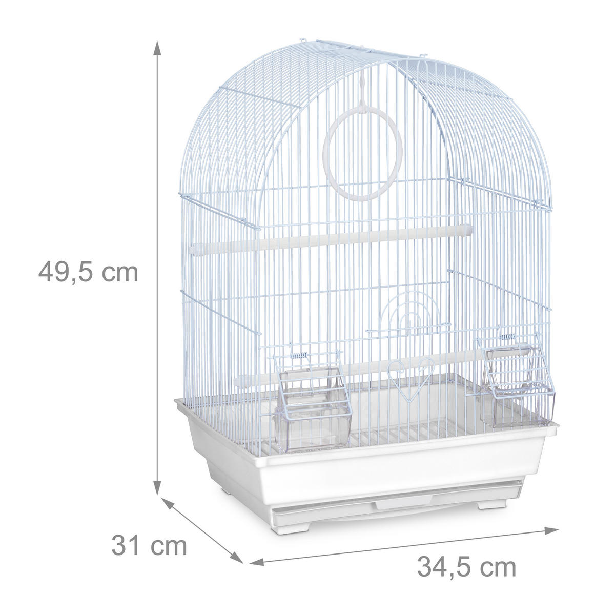 VOGELKÄFIG - Multicolor, Kunststoff/Metall (34.5/49.5/31cm) - Relaxdays