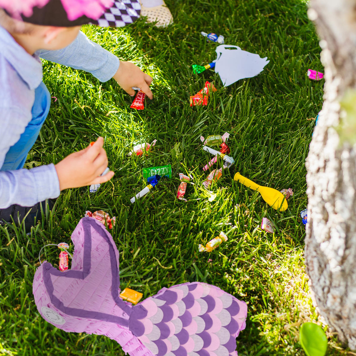 PINATA - Lila, Papier/Wellpappe (20/37.5/8cm) - Relaxdays