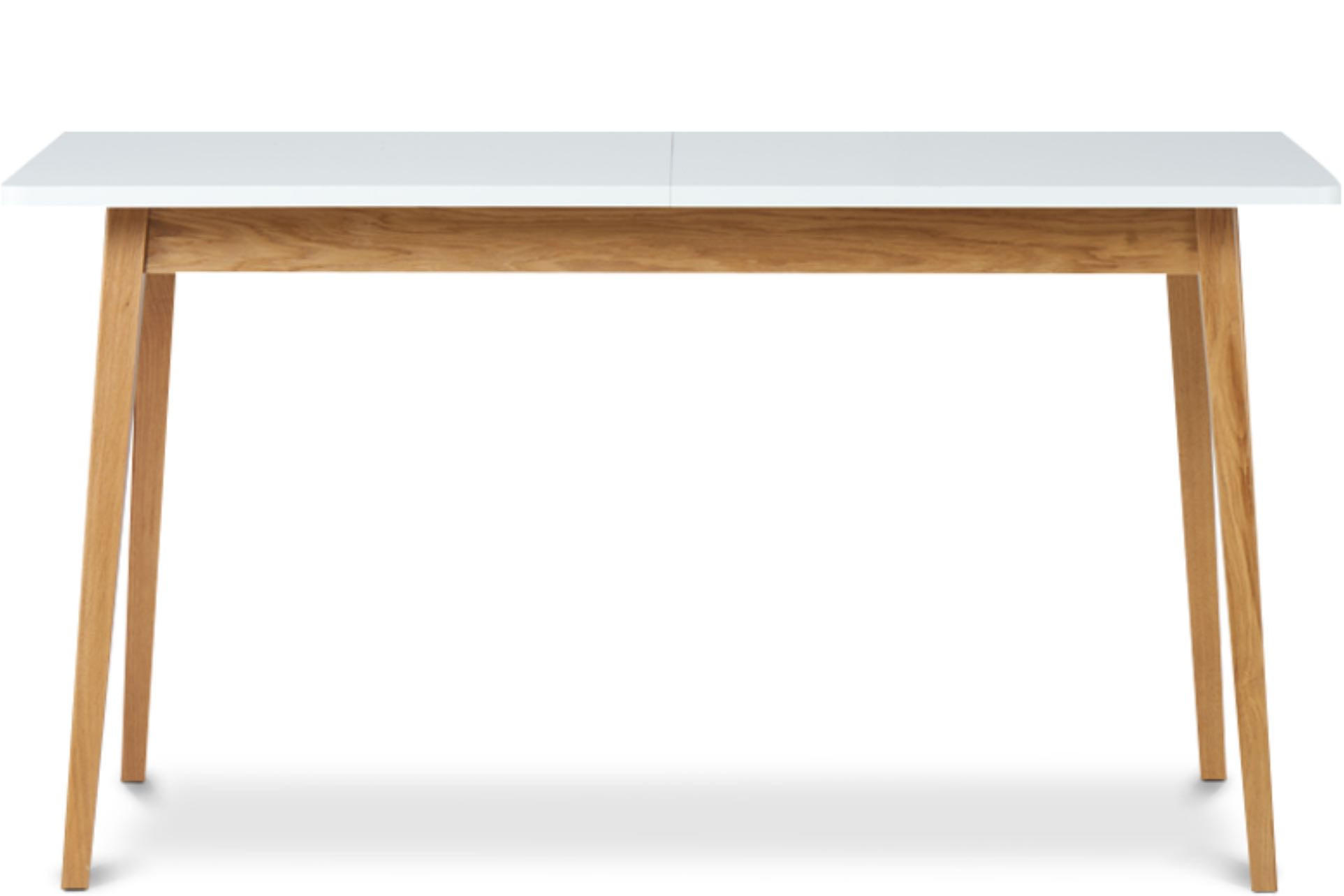 AUSZIEHBARER-ESSTISCH FRISK Skandinavischer Stil, weiß - Eichefarben/Weiß, Eichenholz/Holzwerkstoff (90/160/75cm) - KONSIMO®